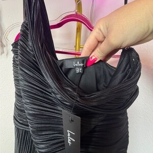 🖤 LULUS LUXE PLEATED ONE-SHOULDER MAXI GOWN – SIZE XL (NWT) 🖤